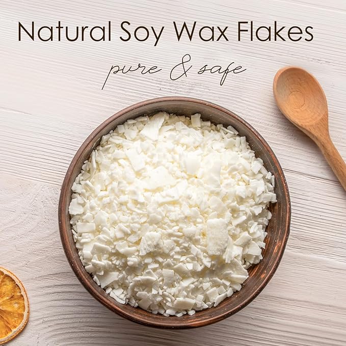 CHILLFLAME Soy Wax Flakes, Natural Candle Wax, Organic Soy Wax for Candle Making from Farm, No Harmless, Additives, and Pure (5 lb)