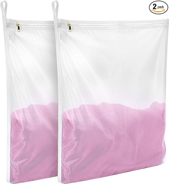 GOGOODA Delicates Laundry Bags, Fine Mesh Wash Bag for Lingerie, Underwear, Bra, Silk, Socks with Hanging Loop