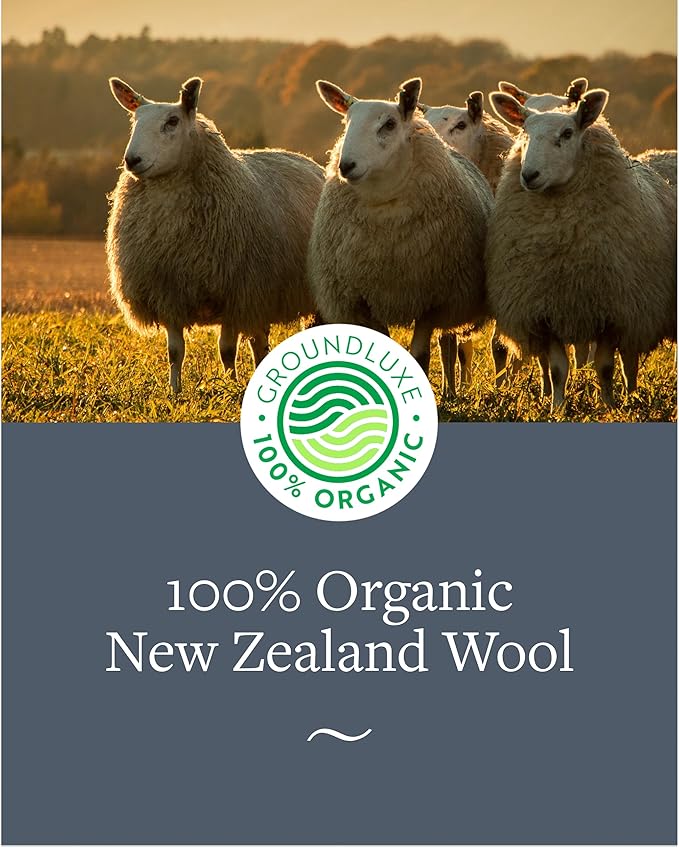 GroundLuxe Premium New Zealand Wool Dryer Balls - 6-Pack, 100% Organic, Hand-Felted, Reusable, Reduce Drying Time - Natural Fabric Softening, Wrinkle & Static Reduction