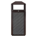 Square Waste Container with Dome Lid | Commercial Outdoor Garbage and Trash Container,Coffee 15 Gallon