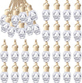 BBTO 50 Pcs Hanging Car Air Freshener Car Diffuser Bottles Empty Glass Perfume Bottle Freshener Diffuser Bottle Pendant for Essential Oil Fragrance Aromatherapy Bottle Ornament(Skull)