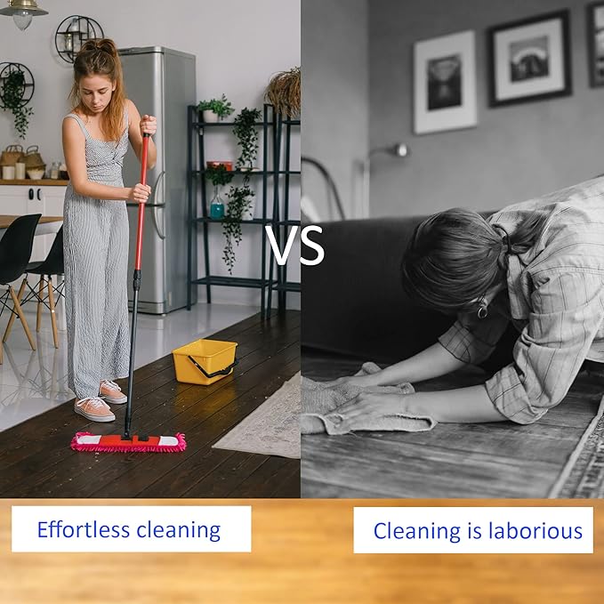 1 Pair Washable Cleaning Shoes Cover - Floor Cleaning Dust, Chenille Microfiber Duster Mop Slippers, Apply to House Office Room (Green)