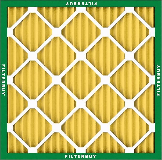Filterbuy 25x25x1 Air Filter MERV 11 (MPR 1200) Allergen Defense Replacement (4-Pack), Electrostatic Pleated HVAC AC Furnace Filters, Made in USA (Actual Size: 24.50 x 24.50 x 0.75)