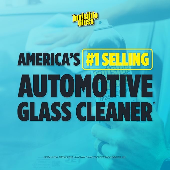 Invisible Glass 92164-4PK Premium Glass and Window Cleaner for Auto and Home Cleans Glass, Windows, Windshields, and More, Streak-Free, Ammonia-Free, Tint-Safe, 22 fl oz (Pack of 4)