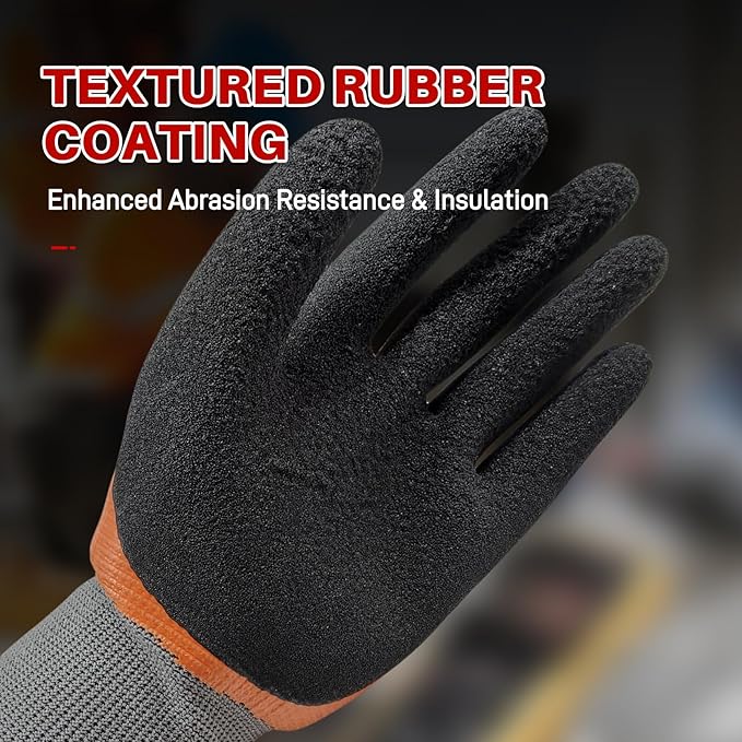 Electrical Insulated Gloves, 500V High Voltage Resistance Electrician Safety Gloves, Rubber Non Slip Work Gloves (500V|double insulated, 3pcs-Large)