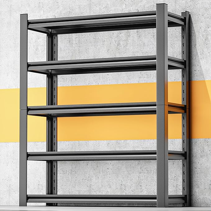 Garage Shelving,87"X48"X24"Inches,Heavy Duty Sturdy Steel Thickened Metal Shelves for Storage,Garage Storage Shelves,Black Shelving Unit Shelf Rack Industrial Shelving Shelf