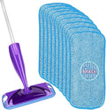 HOMEXCEL Reusable Mop Pads Compatible with Swiffer WetJet (8 Pack) - 12-inch Microfiber Mop Pads Wet Jet Refills for Wet Mopping Cloths - Hardwood Floor Cleaning