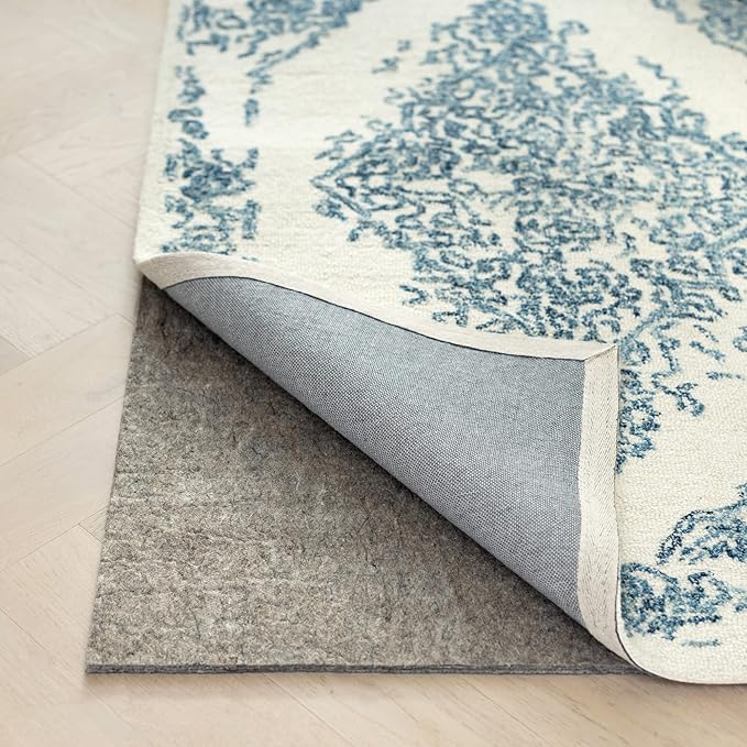 RUGPADUSA - Dual Surface - 9'x12' - 3/8" Thick - Felt + Rubber - Enhanced Non-Slip Rug Pad - Adds Comfort and Protection - for Hard Surface Floors