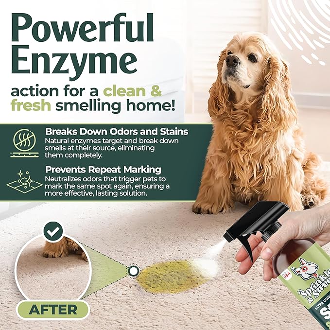 Sprinkle & Sweep Litter Box Deodorizer - Cat Litter Deodorizer Non Toxic and Safe for Kittens - Instantly Eliminates Foul Smells and Urine Odors (Bag, Sifter & Spray)