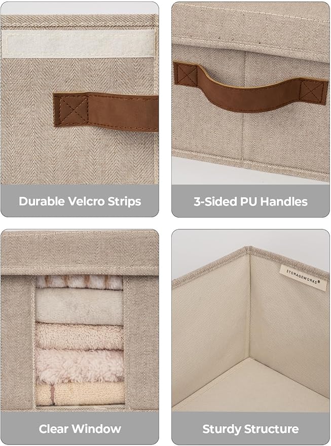 StorageWorks 2-Pack Jumbo Under Bed Storage Bins with Lids, Underbed Storage Containers with Handles and Label Holder, Closet Organizer for Clothes, Blankets, Sweater