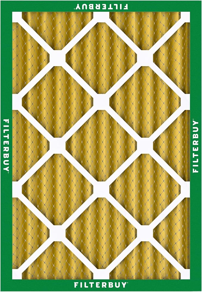 Filterbuy 14x20x2 Air Filter MERV 11 (MPR 1200) Allergen Defense Replacement (4-Pack), Electrostatic Pleated HVAC AC Furnace Filters, Made in USA (Actual Size: 13.50 x 19.50 x 1.75)