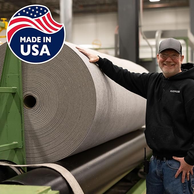 RUGPADUSA - Eco-Plush - 7'x11' - 1/2" Thick - 100% Felt - Luxurious Cushioned Rug Pad - Available in 3 Thicknesses, Many Custom Sizes