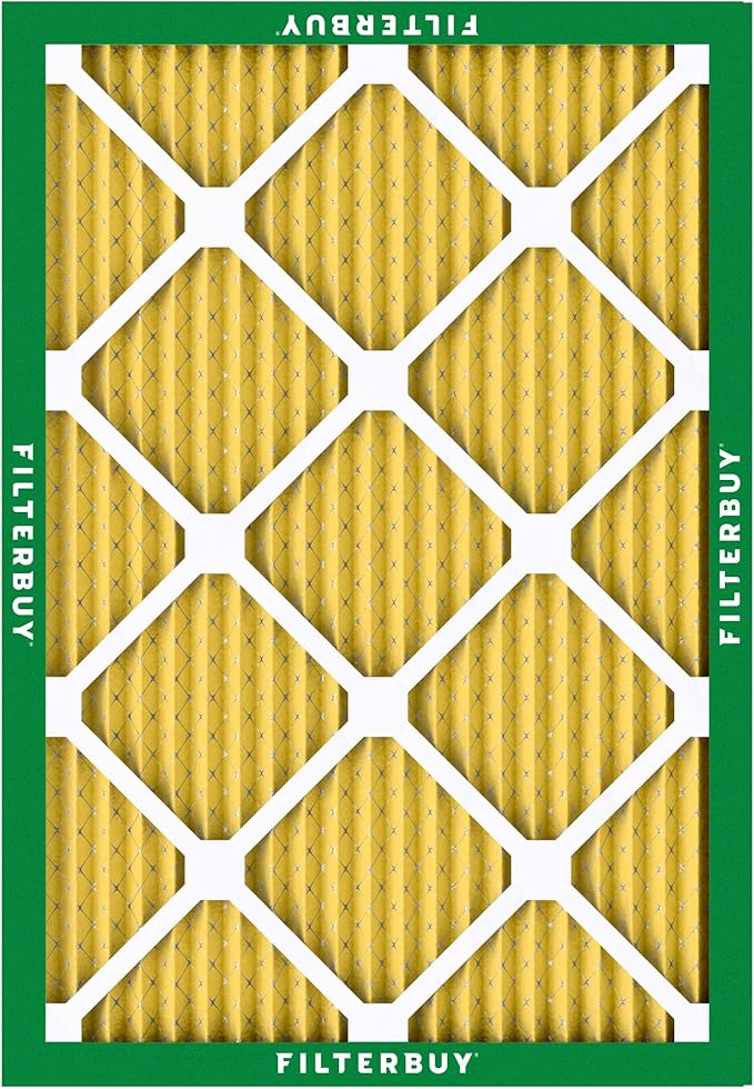 Filterbuy 16x21x1 Air Filter MERV 11 (MPR 1200) Allergen Defense Replacement (4-Pack), Electrostatic Pleated HVAC AC Furnace Filters, Made in USA (Actual Size: 15.50 x 20.50 x 0.75)