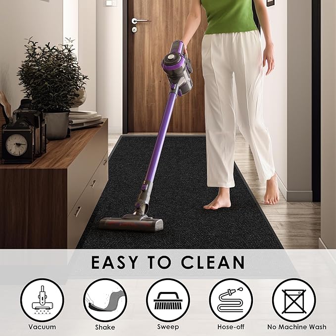 4′ x 39′ Front Door Mat Indoor Outdoor Entrance, Commercial Floor Mat Heavy Duty Dirt Trapper Entryway Doormat, Custom Size Non Slip Rubber Backing Welcome mat, Door Mat for High Traffic Area