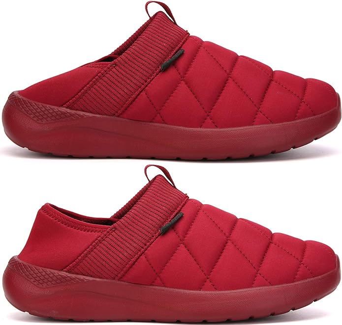 KUBUA Slippers for Men and Womens Indoor House Shoes Plush Slip on Outdoor Garden Loafers