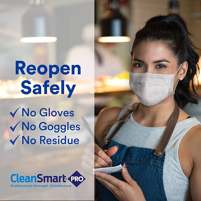 CleanSmart Hospital Grade Disinfectant, Kills 99.9% of Viruses and Bacteria, Hypochlorous Acid Technology, EPA Registered, 23 oz, (Pack of 6) (HOCL)