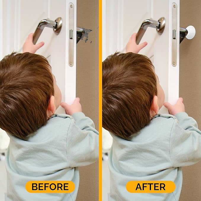 Ducki Wall Protectors -4 Pack White- Self Adhesive, Reusable Solution for Stopping Wall Damage & Noise from Doors, Refrigerators & More in Your Home or Office - Durable, Shock Absorbent & Discreet