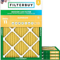 Filterbuy 21x23x1 Air Filter MERV 11 (MPR 1200) Allergen Defense Replacement (4-Pack), Electrostatic Pleated HVAC AC Furnace Filters, Made in USA (Actual Size: 20.50 x 22.50 x 0.75)