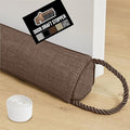 GORILLA GRIP Door Draft Stopper for Bottom of Doors, Weather Stripping Seal Blocks Hot Air, Noise, Bugs, Keeps Cold AC in, Sound Proofing Easy Install Gap Filler, Home Essentials, 34 Inch, Brown