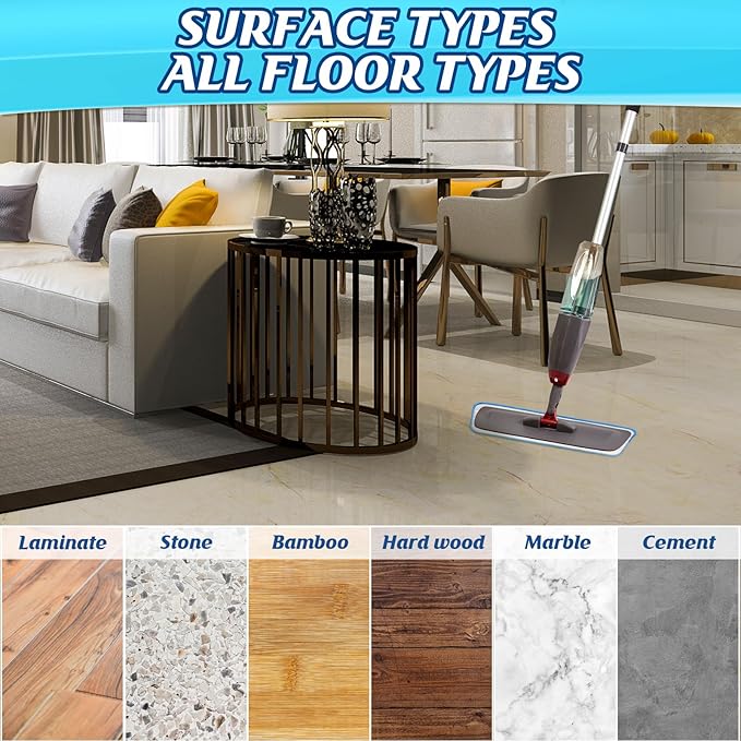 36 Pcs Microfiber Mop Pads Machine Washable Cleaning Flat Mop Head Replacement Reusable Household Pads for Hardwood and Hard Surface Floor Cleaning and Scrubbing