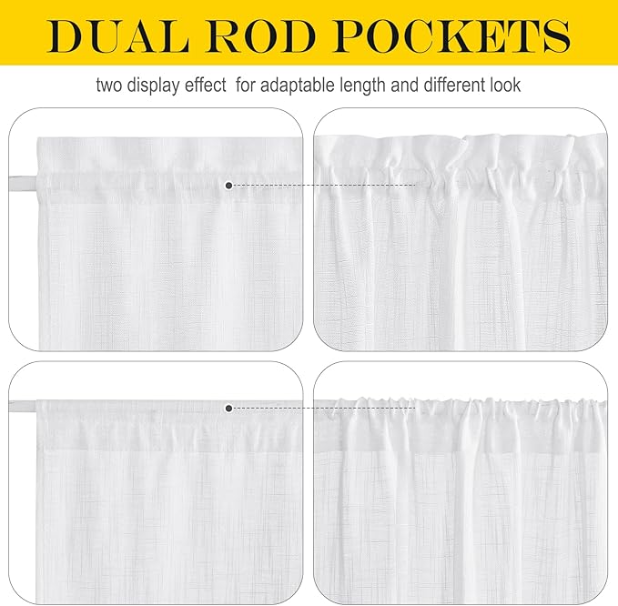 NICETOWN Door Curtains for Doorway, Light Blocking Privacy Back Door Curtain 80 inch Long Temporary Window Shade for Bathroom Office Hotel, Sheer Curtain with Tieback, 1 Panel, 36" W, White