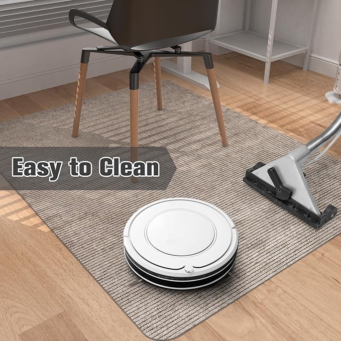 Placoot Desk Chair Mat for Hardwood Floor Corduroy Surface 1/6" Thick 55"x35" Office Chair Mat for Rolling Chairs-100% Large Anti-Slip Backing Under Desk Low-Pile Office Rug Floor Mat for Office/Home