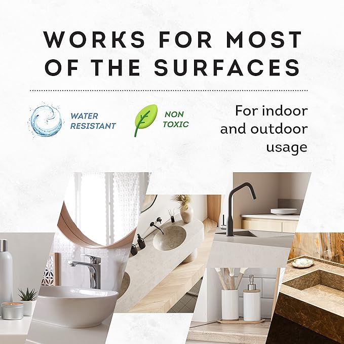 Bone & Almond Color Surface Repair Kit - Fix Chips & Defects in Minutes | Repair Tiles Bathroom Fixtures and Countertops with Ease | for Porcelain Ceramic Fiberglass Corian and Enameled Surfaces