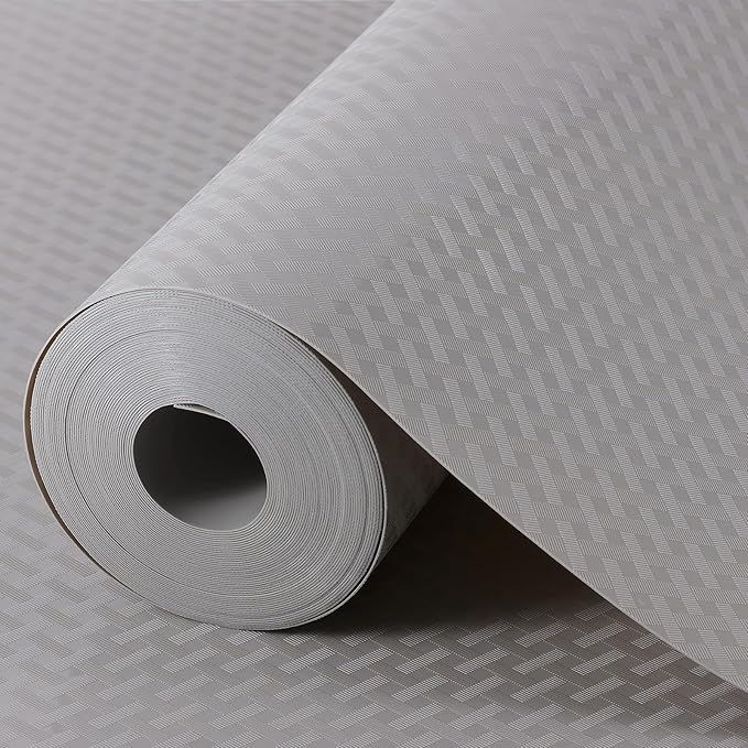 Light Gray Shelf Liners for Kitchen Cabinets Refrigerator Liners Waterproof & Oil-Proof Kitchen Cupboard Liner Drawer Mats EVA Material Non Adhesive Fridge Liner for Shelves 11.8 x 236.2 Inches