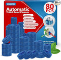 USKICH 80 Pack Toilet Bowl Cleaner Tablets,Blue Automatic Toilet Tank Cleaners, Long-Lasting Household Toilet Cleaners,Toilet flush Cleaning & Deodorizer