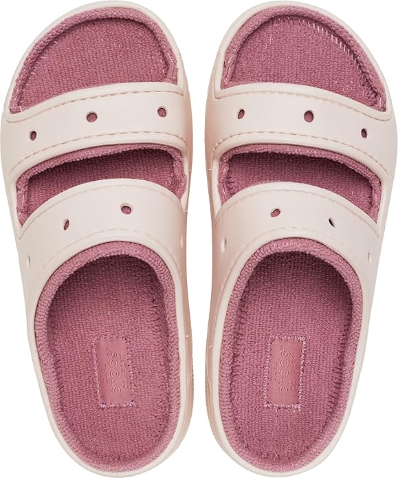 Crocs Unisex Adult Classic Cozzzy Towel Sandals, Fuzzy Slippers and Slides