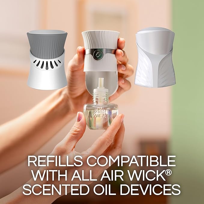Air Wick Plug In Scented Oil Refills, Eucalyptus + Berries, Air Fresheners for Home Long Lasting, Room Fresheners,Air Freshener Plug In, Essential Oils, Home Essentials for Small&Large Spaces,5 ct