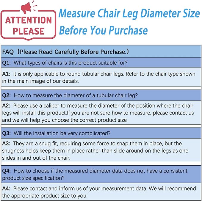 Rectangle U Shaped Chair Leg Tips Cap with Felt Pads,Furniture Feet Protector Slide Smoothly Glides,Protect Hardwood Floor No Scratches No Noise,Fit 19mm(3/4inch) Diameter Tubular Legs (Black 32PCS)