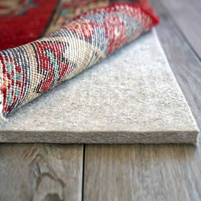RUGPADUSA - Eco-Plush - 10'x12' - 1/2" Thick - 100% Felt - Luxurious Cushioned Rug Pad - Available in 3 Thicknesses, Many Custom Sizes