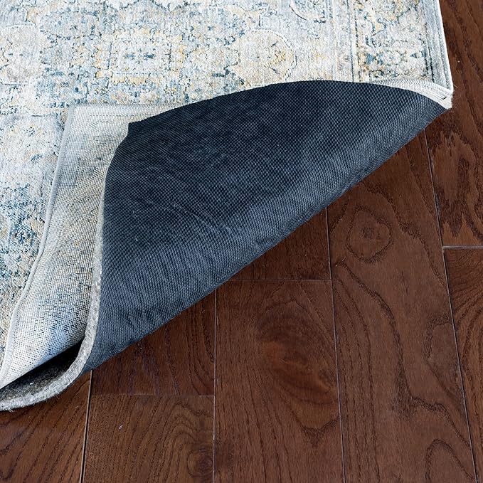 RUGPADUSA - Dual Surface - 2'10" x 4'10" - 3/8" Thick - Felt + Rubber - Enhanced Non-Slip Rug Pad - Adds Comfort and Protection - for Hard Surface Floors
