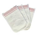 Turkish Exfoliating Gloves – Face & Body Exfoliation Mitts - Bath Hammam Spa Exfoliator Kese Glove - Body Scrub Glove to Remove Dead Skin – Brighten & Soften Skin – 4Pcs (White & Burgundy)