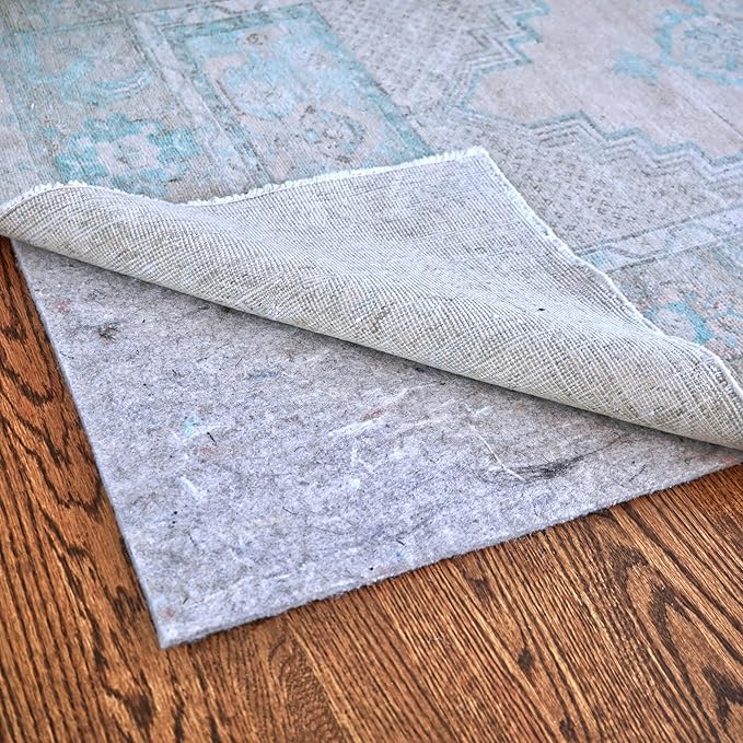 RUGPADUSA - Dual Surface - 2'6" x 9' - 1/8" Thick - Felt + Rubber - Non-Slip Backing Rug Pad - Adds Low-Profile Comfort and Protection