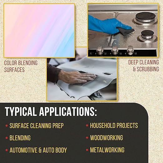 Dura-Gold Premium 6" x 9" Gray Ultra Fine General Purpose Scuff Pads, Box of 10 - Final Scuffing, Scouring, Sanding, Cleaning, Paint Color Blend Prep, Surface Adhesion Preparation, Automotive Autobody