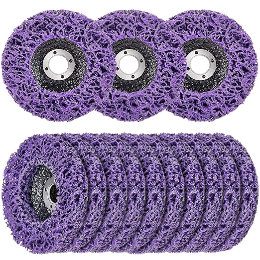 10 Pack Strip Discs Rust Remover Wheel Stripping Wheel for Angle Grinder Paint Strip Wheel Quick Abrasive Discs Rust, Oxidation, Paint Remover (4-1/2'' x 7/8'')