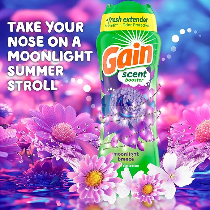 Gain Fireworks In-Wash Scent Booster Beads, Moonlight Breeze, 12.2 oz