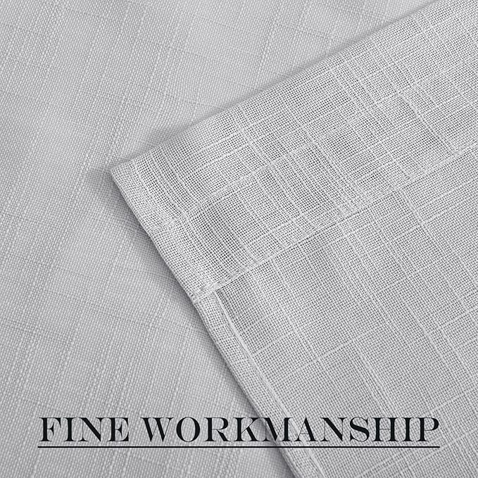 NICETOWN Light Grey Sidelight Curtain, Light Filtering Side Front Door Curtains for Small Window, French Door Curtain for Window Cover, 26W X 50L with Tieback, 1 Panel