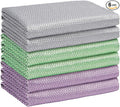 HOMEXCEL Microfiber Glass Cleaning Cloths-6PK, 16"x14" Lint Free Window Cleaning Cloth, Glasses, Mirrors, Screens, Stainless Steel, Premium Microfiber Wipes for Cleaning, Glass and Window Cleaner