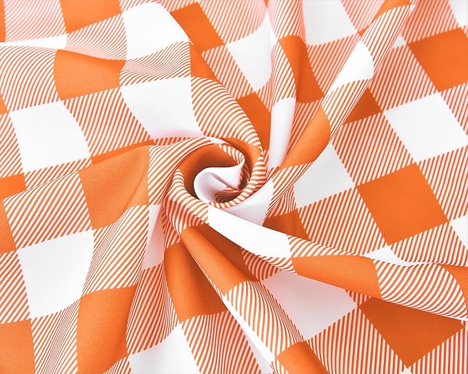 Waterproof Plaid Tablecloth Fabric - Square 58x58 Inch Classic Gingham Checker Table Cloth for Indoor/Outdoor Use - Buffalo Table Cover for Picnics, BBQs, and Parties