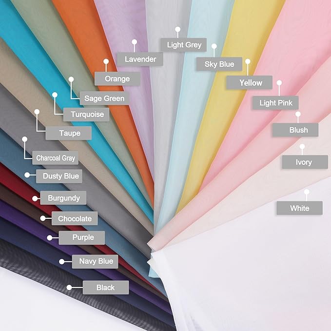 Chyhomenyc Sheer Grey Curtains 84 inches Long 2 Panels Set, Lightweight Solid Elegant Window Curtain Panels/Drapes/Treatment for Bedroom Living Room (42 X 84 Inches, Charcoal Grey)