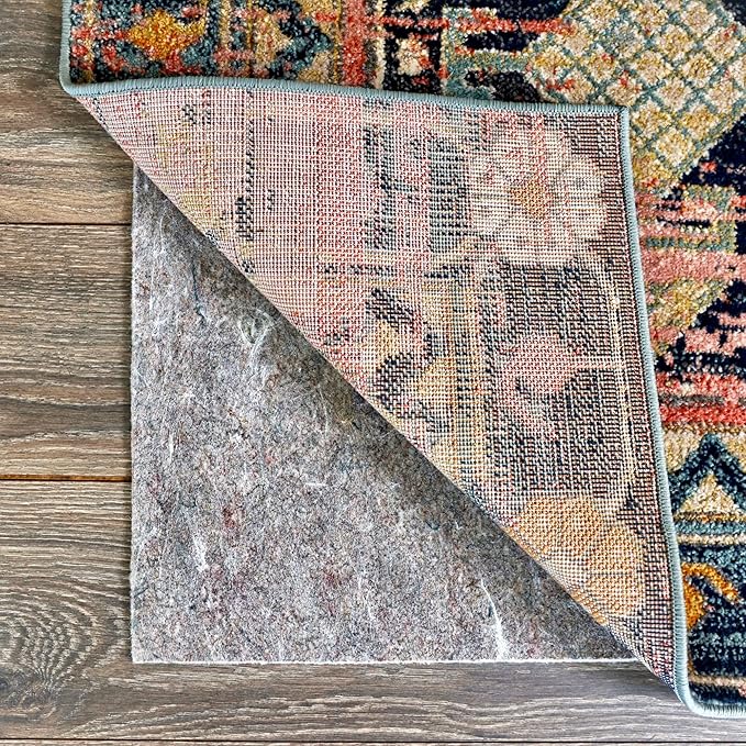 RUGPADUSA - Dual Surface - 12'x15' - 1/8" Thick - Felt + Rubber - Non-Slip Backing Rug Pad - Adds Low-Profile Comfort and Protection