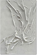 NANKAI Hand-Painted White Texture Abstract Art Painting Minimalist Art Home office hallway wall decoration Oil painting 24x36 inches