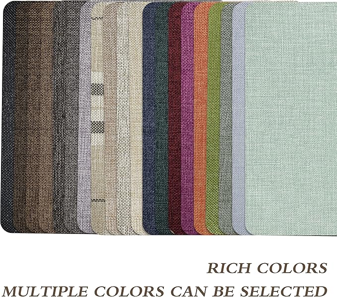 Coarse Linen Repair Patches, Self-Adhesive Linen Fabric Patches, 8X11 inch Extra Size, Multi Color, Can be Used for Linen Sofa Repair and Linen Clothes Repair(8" x 11",Burgundy 1.0)