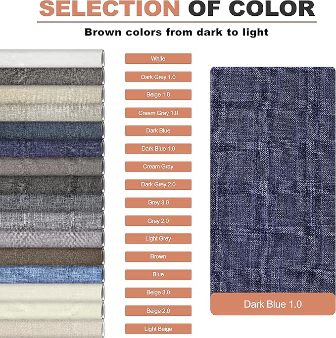 KING MOUNTAIN Fine Linen Repair Patches, 12" x 40" Dark Blue, 1.0, Self-Adhesive, Polyester, Rectangular, 1 Pack