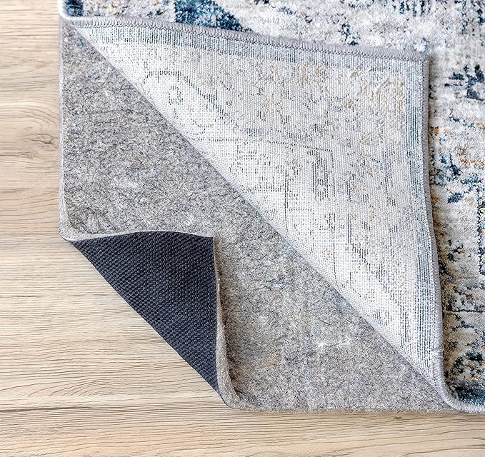 RUGPADUSA - Dual Surface - 8'x10' - 3/8" Thick - Felt + Rubber - Enhanced Non-Slip Rug Pad - Adds Comfort and Protection - for Hard Surface Floors